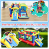 7 in 1 Inflatable Bouncy House with Ball Pit for Kids, Indoor Outdoor Party Family Fun, Obstacles