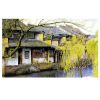 500 Piece Jigsaw Puzzle for Adults Wooden Art Puzzle Chinese Landscape Oil Painting; Watertown