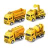 4-piece Set Educational Children's Toy Warrior Engineering Vehicle Model Four Mini Cars