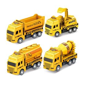4-piece Set Educational Children's Toy Warrior Engineering Vehicle Model Four Mini Cars