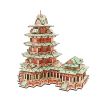 3D Wooden Puzzle for Adult Yuejiang Tower DIY Assembly Chinese City Scape Model Home Decor Gift