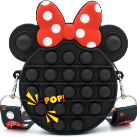 Pop Purse For Girls; 2 In 1 Fidget Purse; Pop Poppet Bag; Bubble Purse; Cartoon Silicone Fidget Toys; Handbags With Adjustable Shoulder Strap Len