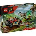 LEGO Jurassic World Raptor Off-Road Escape Dinosaur Building Toy Set 76972 For Kids Ages 6 And Up – Includes Dinosaur Figures And Vehicle