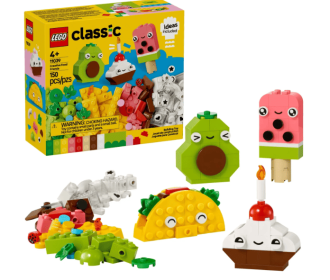 LEGO Classic Creative Food Friends Building Toy Set - Pretend Play Food for Kids, Boys and Girls