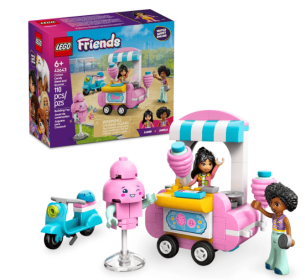 LEGO Friends Cotton Candy Stand and Scooter - Building Toys Pretend Play Set for Kids, Girls & Boys, Ages 6+ - W/ 2 Minifigures