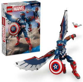 LEGO Marvel New Captain America Construction Figure - Buildable Action Figure - Birthday Gift for Boys and Girls Ages 8+ - Avengers Super Heroes Toy f