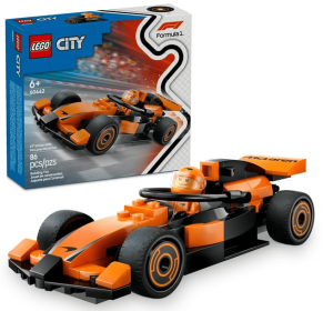 LEGO City F1 Driver with McLaren Race Car Toy - Model Car Building Toy Kit for Kids, Boys and Girls