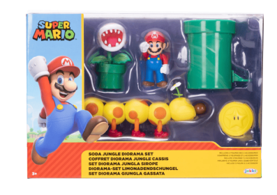 World of Nintendo Super Mario 2.5 inch Action Figure Playset Soda Jungle Diorama
