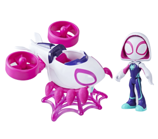 Marvel Spidey and His Amazing Friends Ghost Spider Copter Set, Action Figure, Vehicle, Accessory