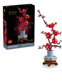 LEGO Icons Plum Blossom Building Set - Artificial Flowers for Dinner Table Centerpieces & Decoration