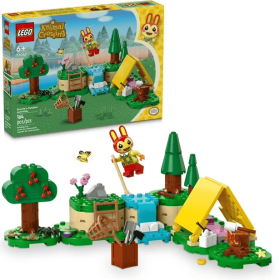 LEGO Animal Crossing Bunnie's Outdoor Activities Buildable Creative Playset for Kids, Includes Video Game Toy Minifigures Tent and Rabbit