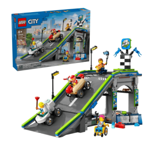 LEGO City No Limits: Race Car Ramp Track Toy - Building Toy for Kids, Boys and Girls, Ages 6+ - Soap Box Car Ramp for Racing with 2 Cars