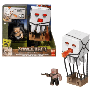 Minecraft Blast Attack Ghast Action Figure Set with Lights, Sounds & More Inspired by the Movie