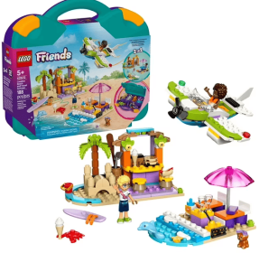 LEGO Friends Creative Beach and Travel Suitcase Toy Building Set - Portable Pretend Play Set for Kids, Girls and Boys