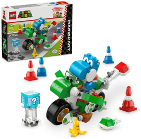 LEGO Super Mario: Mario Kart Yoshi Bike - Building Toy Set for Kids, Boys and Girls