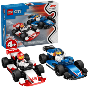 LEGO City F1 Williams Racing & Haas F1 Race Car Toys - Car Building Toy Set for Kids, Boys and Girls