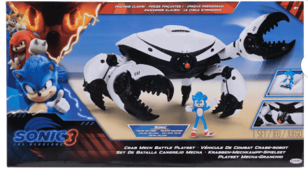 Sonic 3 Movie Crab Mech Battle Playset with Pinching Claws and 2.5 inch Sonic Action Figure