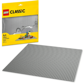 LEGO Classic Gray Baseplate Square 48x48 Stud Foundation to Build, Play, and Display Brick Creations, Great for City Streets, Castle