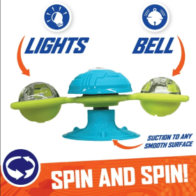 Nerf Cat LED Light Up Rattle Spinner with Bell Cat Toy