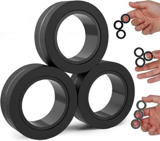 Magnetic Rings - Fidget Toys Adults - Magnetic Fidget Rings - Endless Hours of Fun - Spin