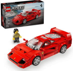 LEGO Speed Champions Ferrari F40 Supercar, Toy Car Model Building Set, Ferrari Gift Idea, 76934
