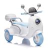 12V Two-seater Kids Ride On Level Up Electric Motorcycle,2wd,Three-wheel Toy w/Music,Bluetooth,USB,Backseat flip adult seat
