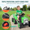 VEVOR Kids Ride on Tractor 12V Electric Toy Tractor with Trailer Remote Control