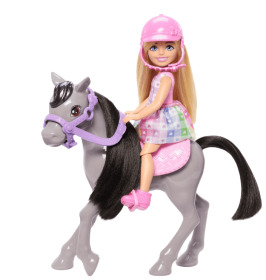 Barbie Chelsea Doll & Horse Toy Set, Includes Helmet Accessory, Multicolor, 5.91 in