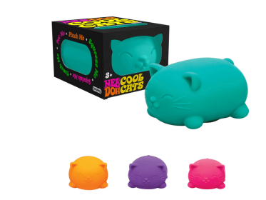 Nee Doh Cool Cats Squishy Fidget Ball, Novelty Toy, Multiple Colors, Children Ages 3+