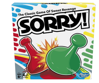 Sorry! Kids Board Game, Family Board Games for Kids, 2 to 4 Players, Ages 6+