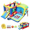 7 in 1 Inflatable Bouncy House with Ball Pit for Kids, Indoor Outdoor Party Family Fun, Obstacles