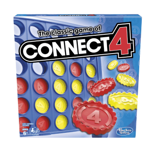 Connect 4 Classic Grid Board Game, 4 in a Row Game for Kids, 2 Player Strategy Board Games, Ages 6+