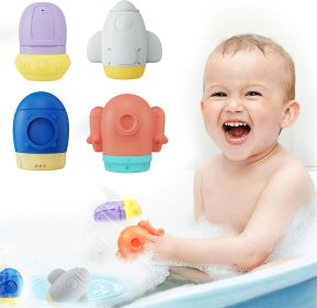 Baby Bath Toys Mold Free: Bath Toys 6-12 Months Silicone Water Toy No Hole 7 8 9 10 11 Babies Pool Tub Bathtub 1 2 3 4 5 Boys Birthday Stuffers Stocki
