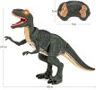 RAINBEAN Remote Control Walking Dinosaur Toy;  Electronic RC Robot Toy with Shaking Head;  Light Up Eyes & Roaring Sounds;  Velociraptor Christmas Bir
