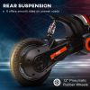 Aosom Electric Dirt Bike with Twist Grip Throttle, 24V 350W Off-Road Electric Motorcycle, Up to 15 MPH with Brake, Music Horn