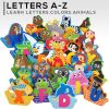 Non Toxic Foam Bath Toys for Boys Girls Wet and Stick Bathtub Alphabet with Toy Organizer Educational Floating Toys Early Learning Puzzles Fun Letters