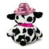 Way To Celebrate Cow Plush Toy with Bandana and Disco Cowboy Hat – Black and White, 12 Inch Soft Stuffed Animal