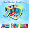 7 in 1 Inflatable Bouncy House with Ball Pit for Kids, Indoor Outdoor Party Family Fun, Obstacles