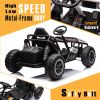 White, 24V Ultimate Go-Kart, Ride On Toy for Big Kids Ages 6+, 2x200W Powerful Motor, 6MPH Outdoor/Off road/Dirt Road Electric Car, Wide Seat