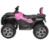 Kids ATV 4 Wheeler, 24V 4WD Electric ATV Ride On Toy for Big Kid w/ 2-Seater, 7 AH Battery, Shock Absorbers, Soft Brake, Music, LED Headlights, Pink