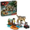 LEGO Jurassic World T. Rex River Escape Dinosaur Building Toy Set 76975 For Kids Ages 5 To 7 With Boat And Minifigures