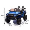 24V Two-Seater Kids Ride On Truck Car W/Parents Control,200w*2,Seat width 20.28in,Four-wheel Suspension,LED Lights,Music,MP3,Bluetooth