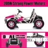 Pink, 24V Ultimate Go-Kart, Ride On Toy for Big Kids Ages 6+, 2x200W Powerful Motor, 6MPH Outdoor/Off road/Dirt Road Electric Car, Wide Seat