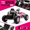 Pink, 24V Ultimate Go-Kart, Ride On Toy for Big Kids Ages 6+, 2x200W Powerful Motor, 6MPH Outdoor/Off road/Dirt Road Electric Car, Wide Seat