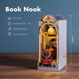 Robotime Rolife Book Nooks Series Stories In Books 4 Kinds DIY Wooden Miniature House Furniture Sakura Densya TGB01 Dropshipping (size: TGB04)