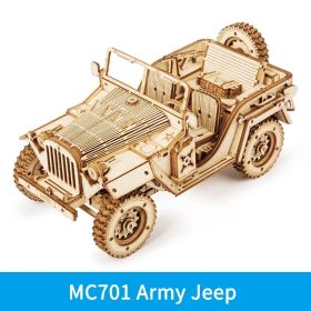 Robotime ROKR Train Model 3D Wooden Puzzle Toy Assembly Locomotive Model Building Kits for Children Kids Birthday Christmas Gift (Option: MC701)