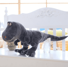 New Dinosaur Plush Toys Cartoon Tyrannosaurus Cute Stuffed Toy Dolls For Kids Children Birthday Gift (Option: Gray-55cm)