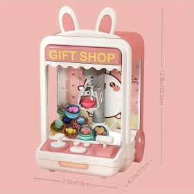 Fun Children's Claw Machine And Gashapon Machine (Color: Pink)