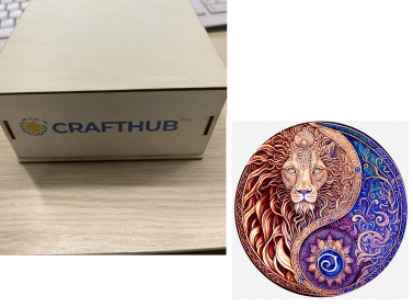 Animal Puzzle Craft Hub A3 Size (Option: 47style-A3 wooden box)
