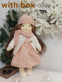 Handmade Plush Doll Golden Curly Girl Finished Product (Option: C1 with box)